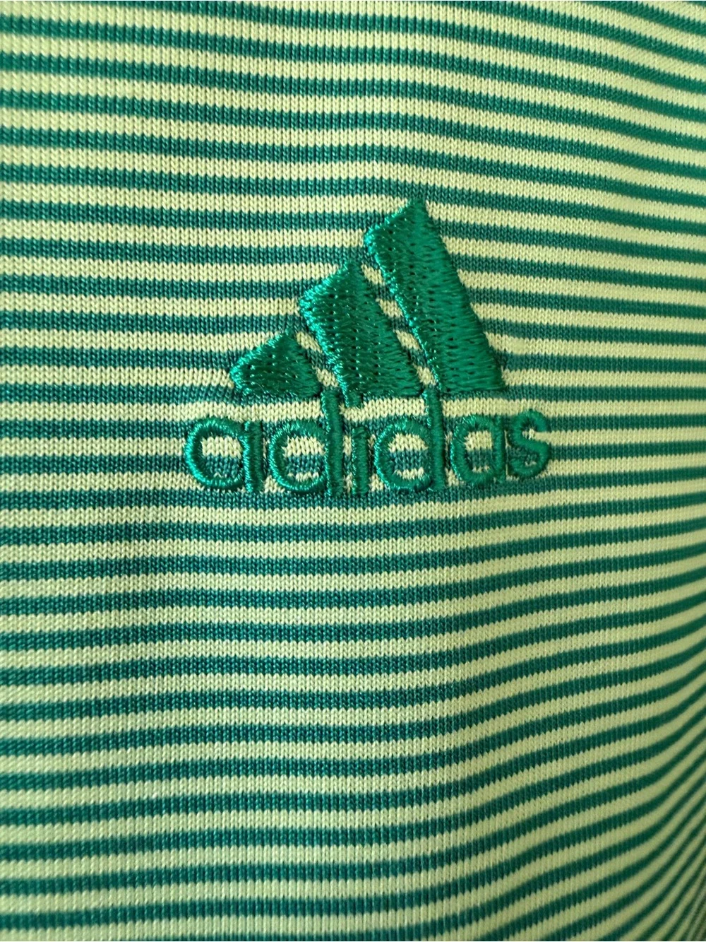 Adidas Golf Climacool Striped Performance Polo Shirt Green Men’s Large